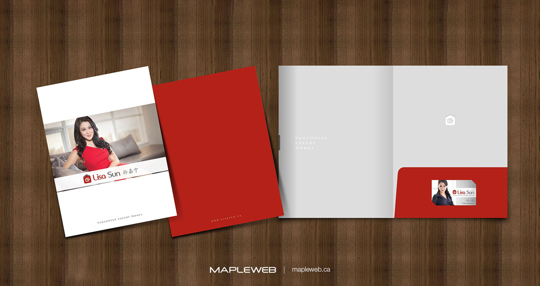 Lisa Sun Folder and Letterhead Brand design by Mapleweb